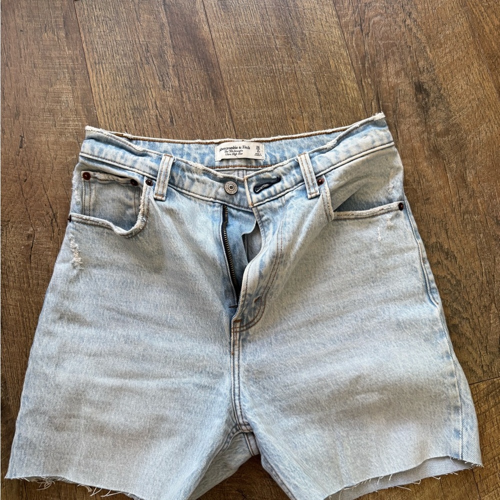 Abercrombie & Fitch Light Blue Denim Shorts